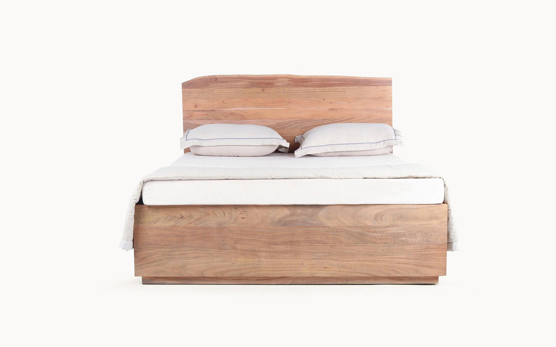 Buy Bed - Yoho Wooden Hydraulic Bed | King & Queen Modern Lift Up Storage Bed For Bedroom by Orange Tree on IKIRU online store