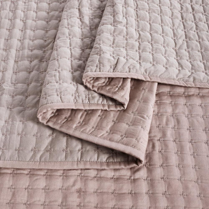 Buy Bedding sets - Cotton Bedspread with Pillow Cover Pink Color | Bedding Set of 3 Pcs by Houmn on IKIRU online store