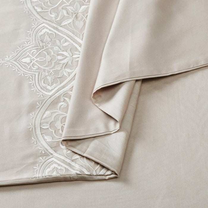 Buy Bedding sets - Luxury Embroidered Bedding Set of 6 Pieces | Bed Spread Deck Cover Pillow & Cushion Cover by Houmn on IKIRU online store