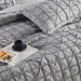 Buy Bedding sets - Patchwork Cotton Bedspread With Pillow Cover Grey Color | Bedding Set of 3 Pcs by Houmn on IKIRU online store