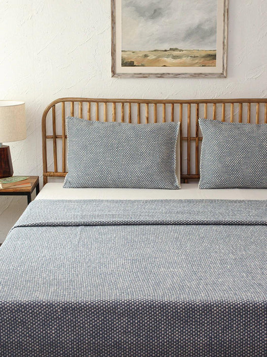 Buy Bedsheets - Blue Cotton Bedcover Bedspread | Bedsheet For Bedroom & Home by House this on IKIRU online store