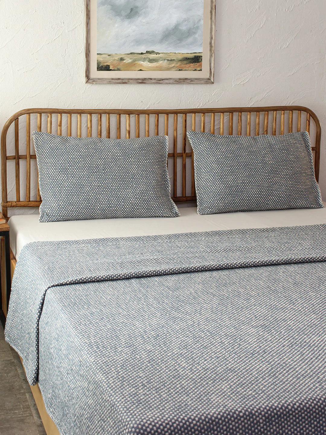 buy-bedsheets-blue-cotton-bedcover-bedspread-or-bedsheet-for-bedroom-and-home-by-house-this-on-ikiru-online-store-5 - IKIRU