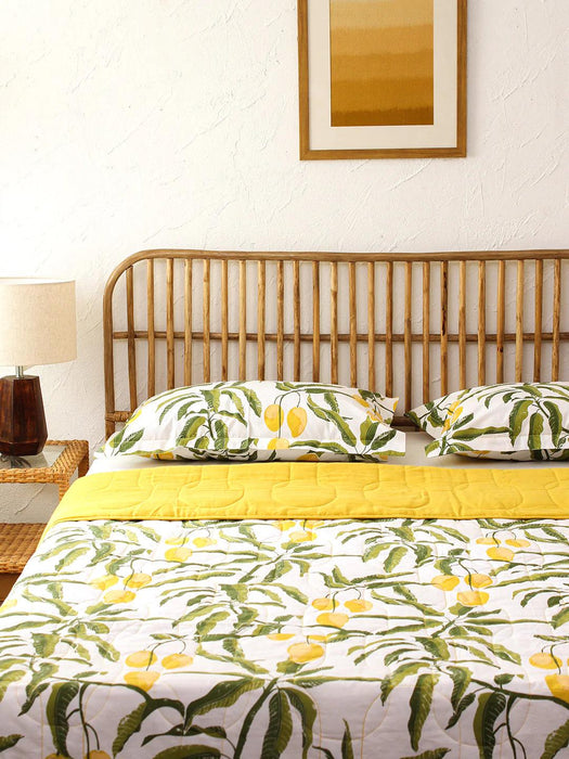 Buy Bedsheets - Rasaal Yellow Cotton Printed Double Bedcover For Bedroom & Home by House this on IKIRU online store