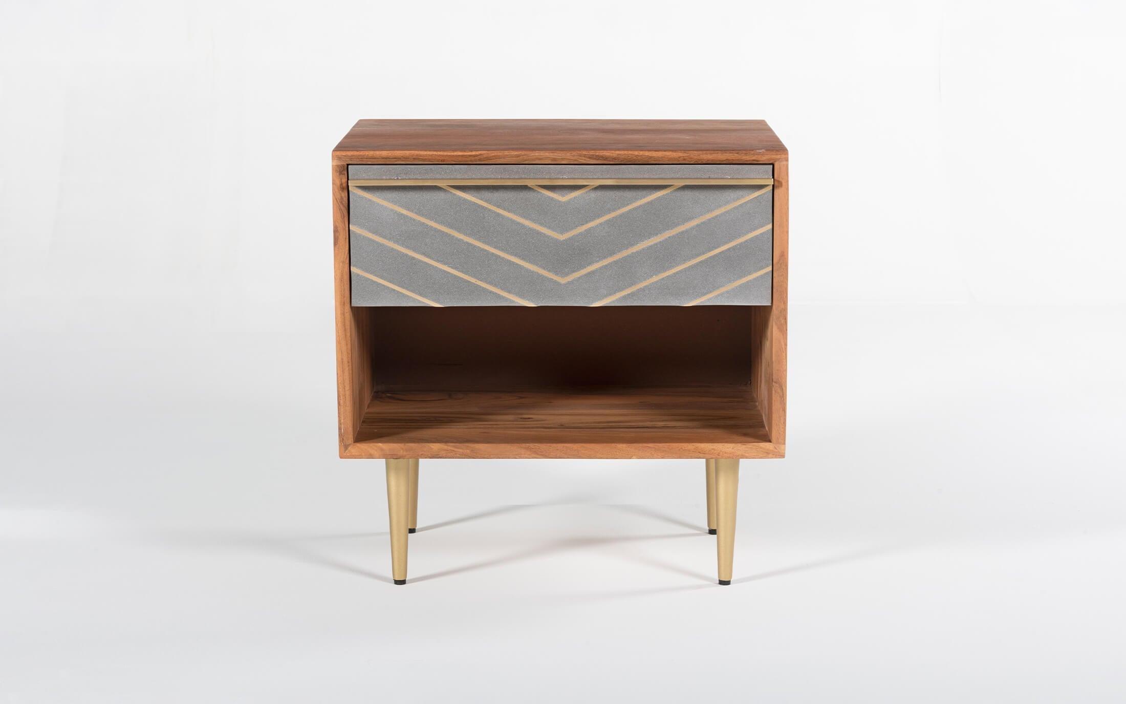 buy-bedside-table-cement-and-iron-finish-wooden-bedside-table-with-storage-for-home-decor-and-home-by-orange-tree-on-ikiru-online-store-2 - IKIRU