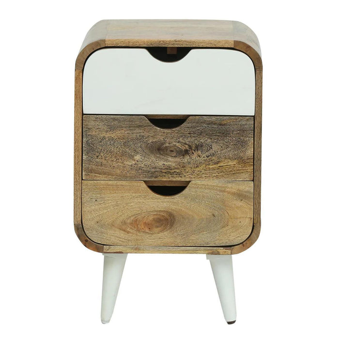 Buy Bedside Table - Wooden Bedside Table | Yellow & White Storage Table by The home dekor on IKIRU online store