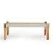 Buy Bench - Wooden Rectangular Bench Rustic | Traditional Outdoor Seating Cotton Rope by Home4U on IKIRU online store