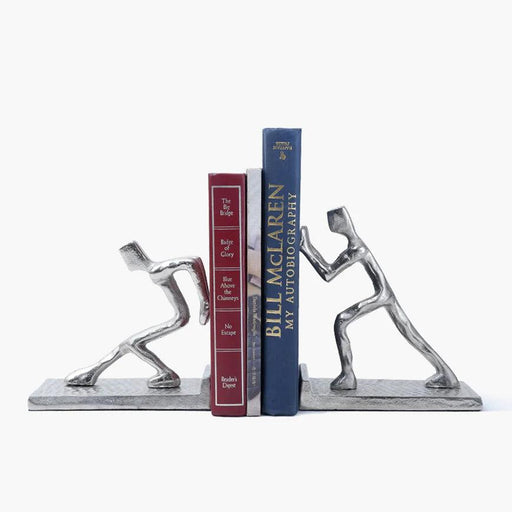 Buy Bookends - Unique Silver Human bookend Showpiece | Decorative Book Holder Stand For Office & Home by Casa decor on IKIRU online store