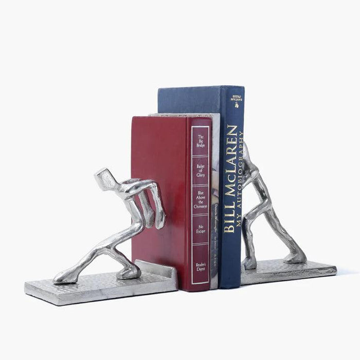 Buy Bookends - Unique Silver Human bookend Showpiece | Decorative Book Holder Stand For Office & Home by Casa decor on IKIRU online store
