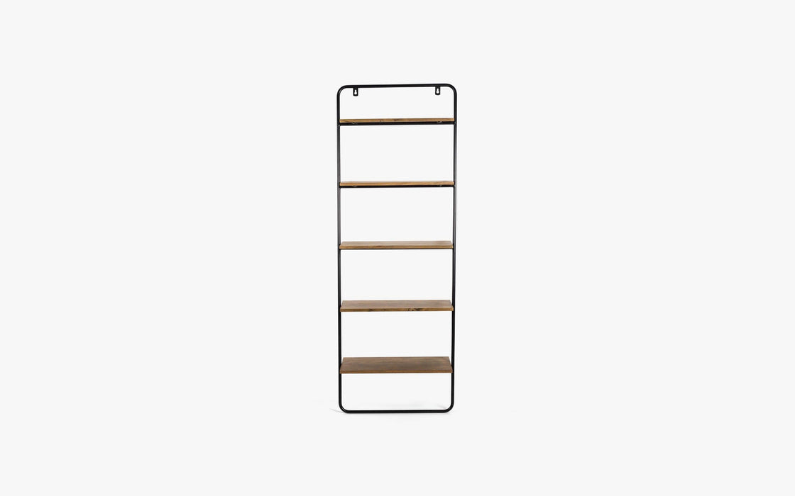 Buy Bookshelf - Jasper Modern Ladder Bookshelf | Classic Wooden & Metal Shelf For Home Or Living Room by Orange Tree on IKIRU online store