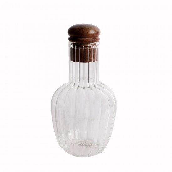 Buy Bottles - Neer Luxurious Glass Carafe Bottle With Wooden Cap For Beverages | Serveware For Home & Restaurant by Courtyard on IKIRU online store