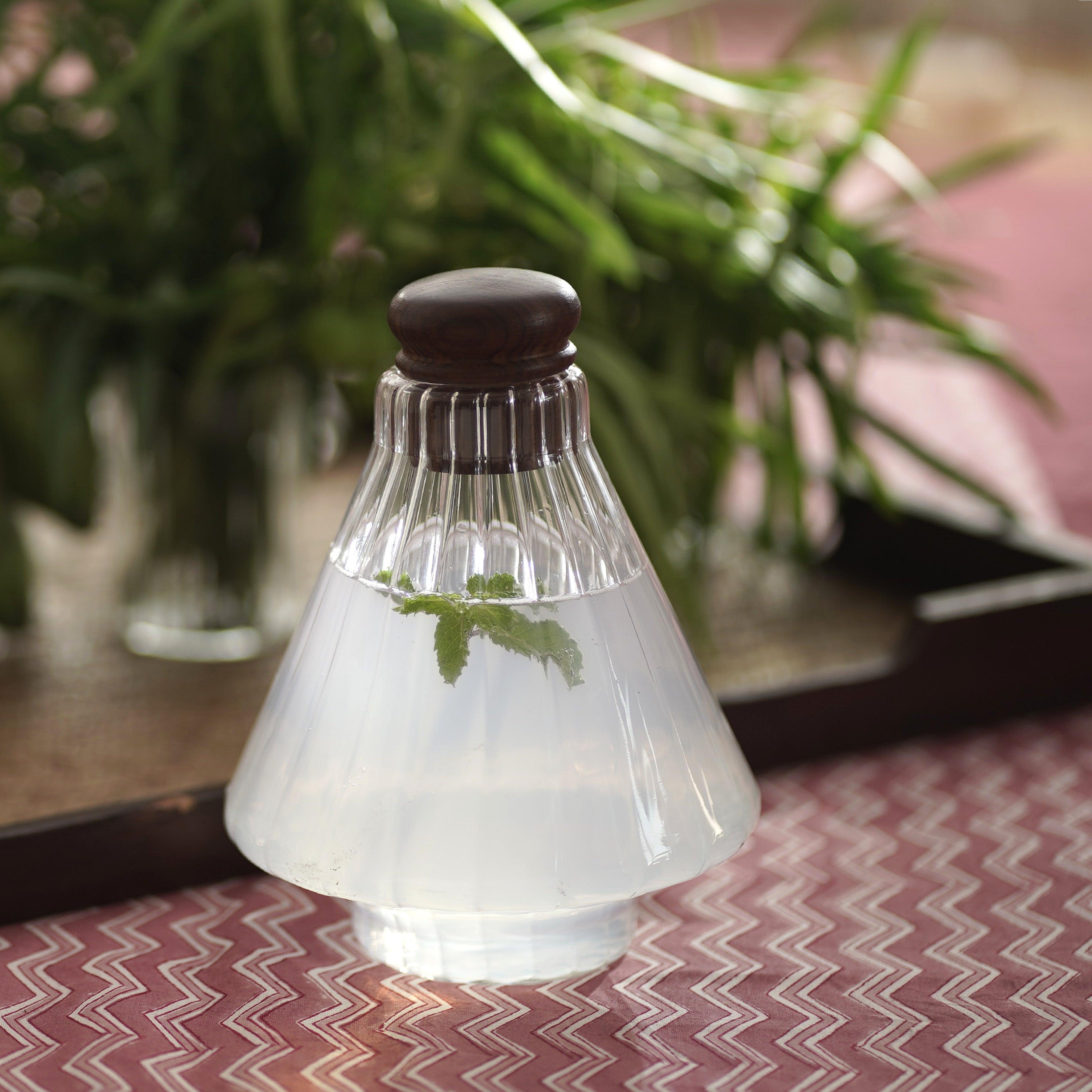 Buy Bottles - Unique Glass Neer Pitcher | Container For Water Storage & Beverages For Dining Table by Courtyard on IKIRU online store