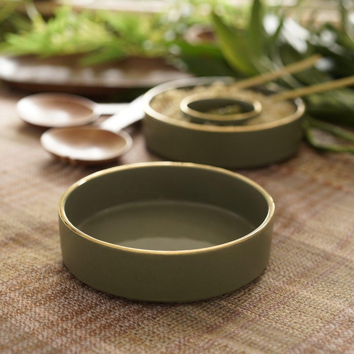 Buy Bowl - Dogri Ceramic Green Serving Bowl For Salad & Snacks | Gifting Kitchen Serveware by Courtyard on IKIRU online store
