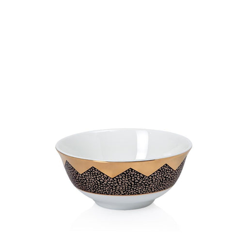 Buy Bowl - Gold Glamour Small Serve Bowl White by Home4U on IKIRU online store
