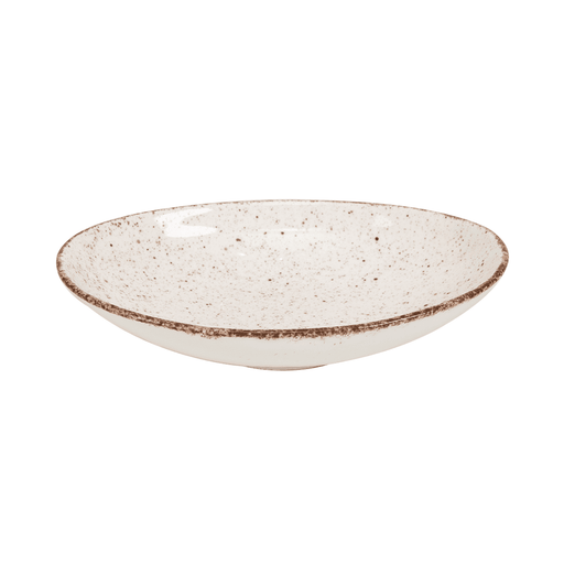 Buy Bowls & Katori - Meyer Speckled Oval Serving Bowl | White Bone China Platter by Home4U on IKIRU online store