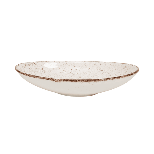 Buy Bowls & Katori - Meyer Speckled Oval Serving Bowl | White Bone China Platter by Home4U on IKIRU online store