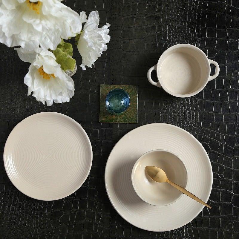 Buy Bowls & Katori - Mizo Bowl Cream Matt Dinnerware Set | Kitchen Dining Accessories by Home4U on IKIRU online store