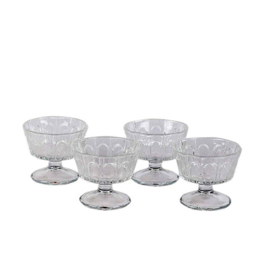 Buy Bowls & Katori - Shehtuti Glass Dessert Serving Bowl Set Of 4 For Home Restaurant & Gifting by Courtyard on IKIRU online store