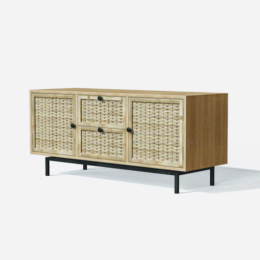 Buy Cabinets & Sideboard - Bamboo Wooden & Steel Console TV Cabinet For Living Room & Home by Mianzi on IKIRU online store