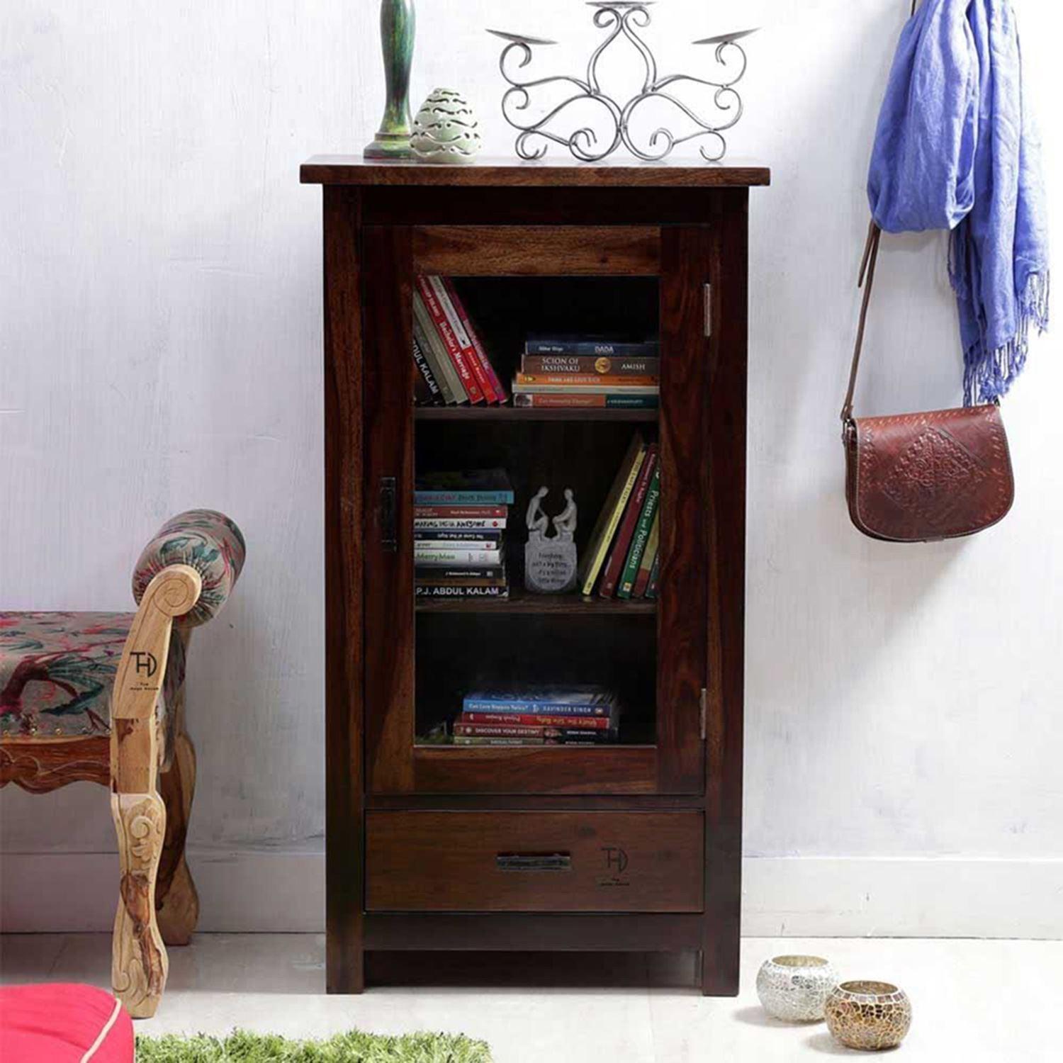 Buy Cabinets & Sideboard - Dark Brown Mini Almirah | Wooden Cabinet For Living Room by The home dekor on IKIRU online store