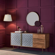 Buy Cabinets & Sideboard - Wooden & Metal Side Board With Storage | Side Console Table Cement Finish For Home by Orange Tree on IKIRU online store