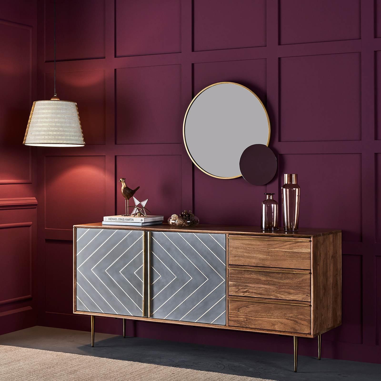 Buy Cabinets & Sideboard - Wooden & Metal Side Board With Storage | Side Console Table Cement Finish For Home by Orange Tree on IKIRU online store