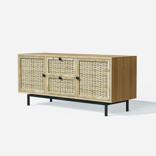 Buy Cabinets - Bamboo Wooden & Steel Console TV Cabinet For Living Room & Home by Mianzi on IKIRU online store