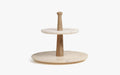 Buy Cake stand - Marble And Wooden 2 Tier Cake Stand For Home Or Party by Orange Tree on IKIRU online store