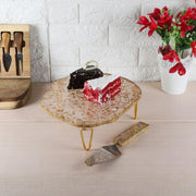 Buy Cake stand - Stylish Resin Cake Stand With Server | Modern Platter For Snacks & Appetizers by Amaya Decors on IKIRU online store