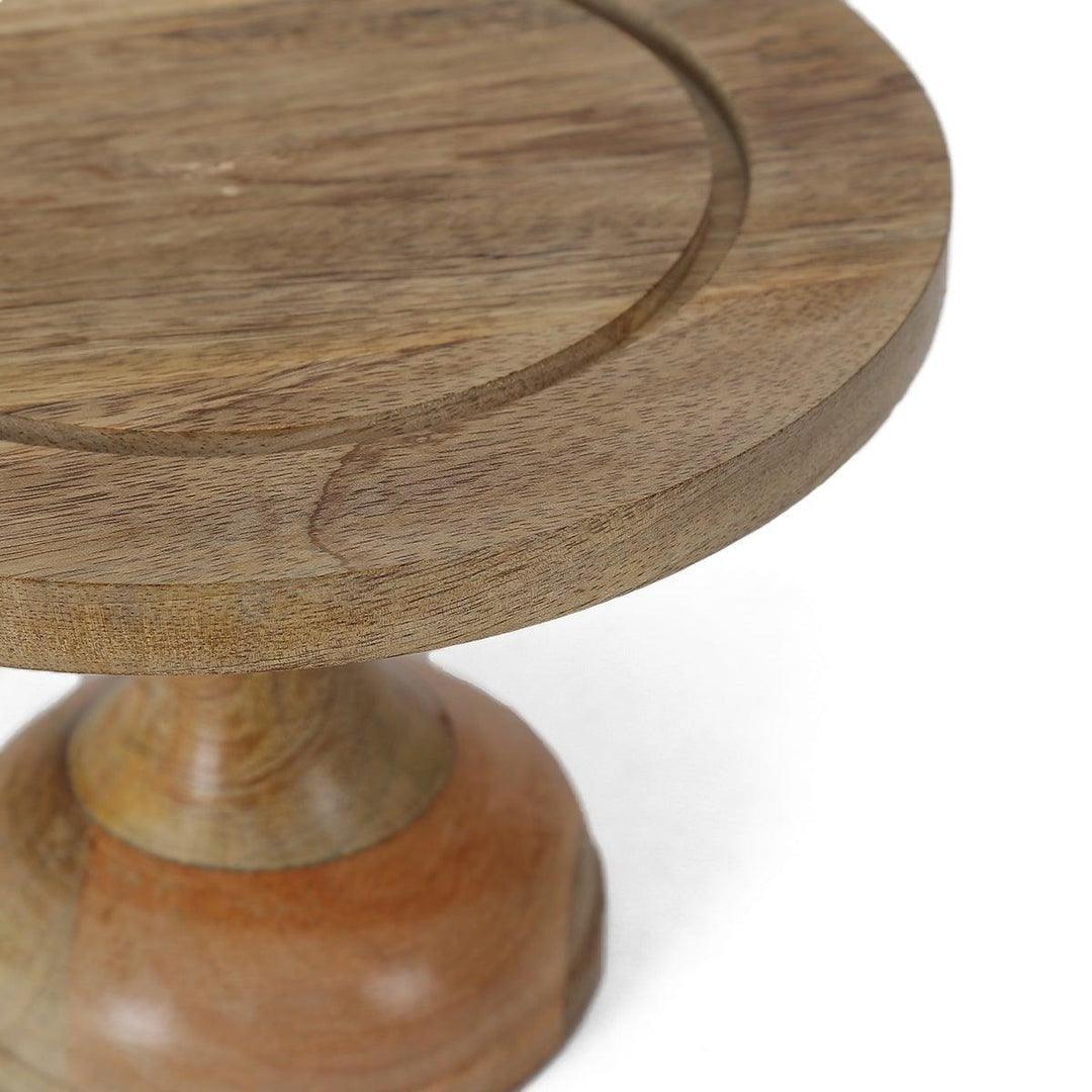 Buy Cake stand - Wooden Cake Stand With Glass Lid | Display Stand For Cookies & Snacks by Home4U on IKIRU online store