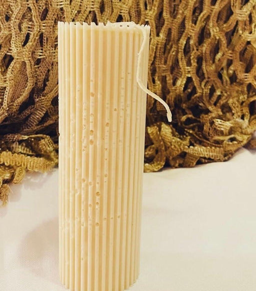 Buy Candle - Lined Pillar Candle by Farmaish on IKIRU online store