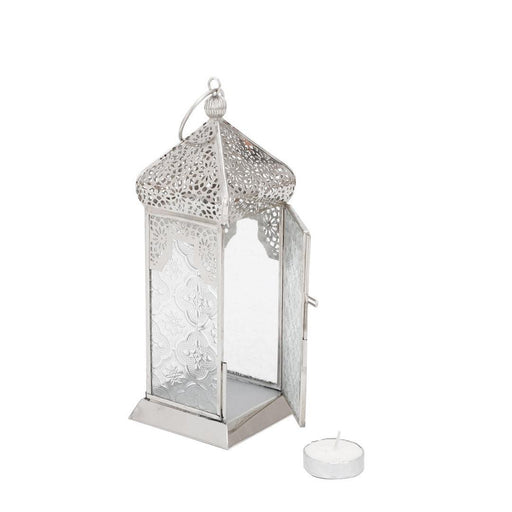 Buy Candle Stand - Antique Silver Finish lantern | Decorative Brass Tealight Candle Holder For Decor by Home4U on IKIRU online store