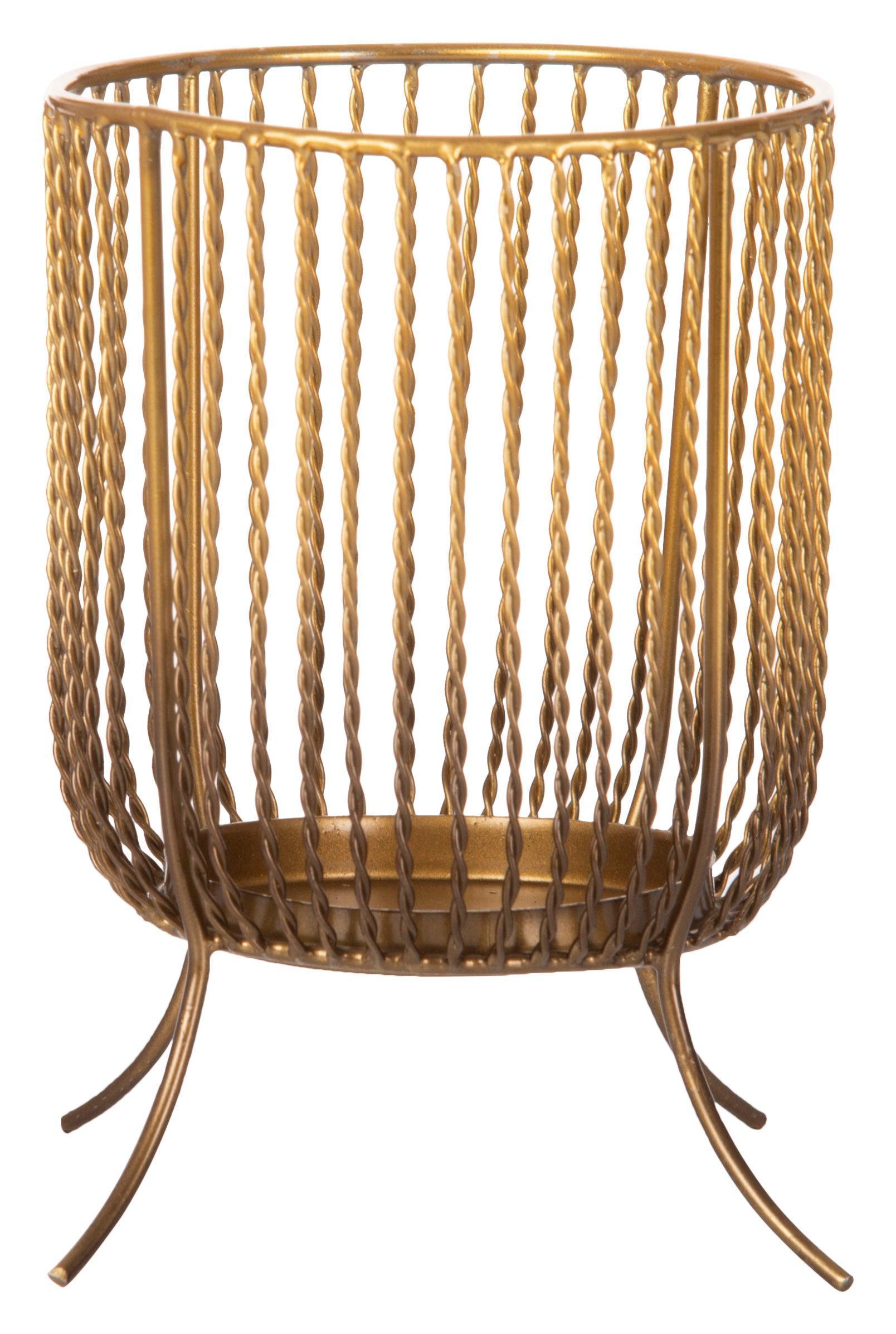 Buy Candle Stand - Antique Wired Golden Candle Stand | Metal Tealight Holder For Decor by House of Sajja on IKIRU online store