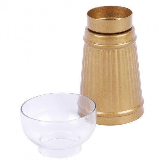 Buy Candle Stand - Aranaya Metallic Pillar T light Candle Holder Stand Set Of 2 For Home & Festive Decor by Courtyard on IKIRU online store