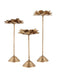 Buy Candle Stand - Decorative Flower Tealight Holder Set Of 3 | Golden Detachable Diya Stand by Amaya Decors on IKIRU online store
