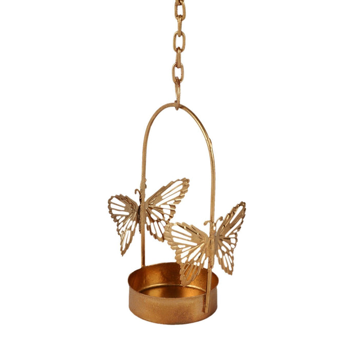 Buy Candle Stand - Decorative Hanging Butterfly Tealight Holder Gold Finish - Set Of 4 by Amaya Decors on IKIRU online store