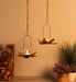 Buy Candle Stand - Decorative Hook Flower Hanging Tealight Holder Golden - Set Of 2 by Amaya Decors on IKIRU online store