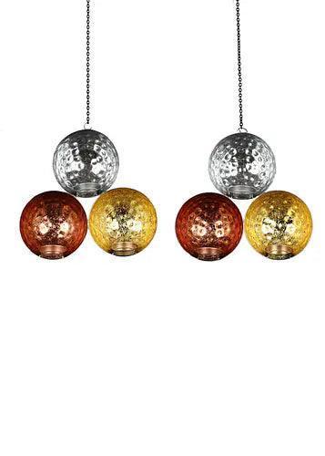 Buy Candle Stand - Decorative Three Color Wall Hanging Tealight Holder | Art Piece For Decor by Amaya Decors on IKIRU online store