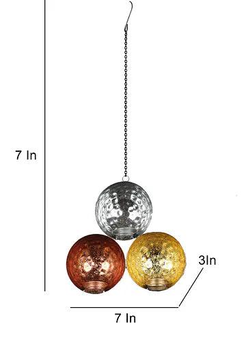 Buy Candle Stand - Decorative Three Color Wall Hanging Tealight Holder | Art Piece For Decor by Amaya Decors on IKIRU online store