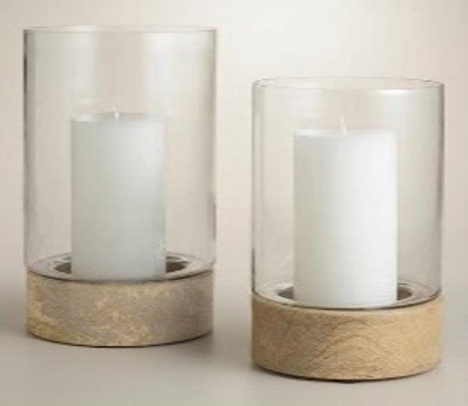Buy Candle Stand - Glass And Wooden Decorative Candle Holder Stand For Home Decor by Manor House on IKIRU online store