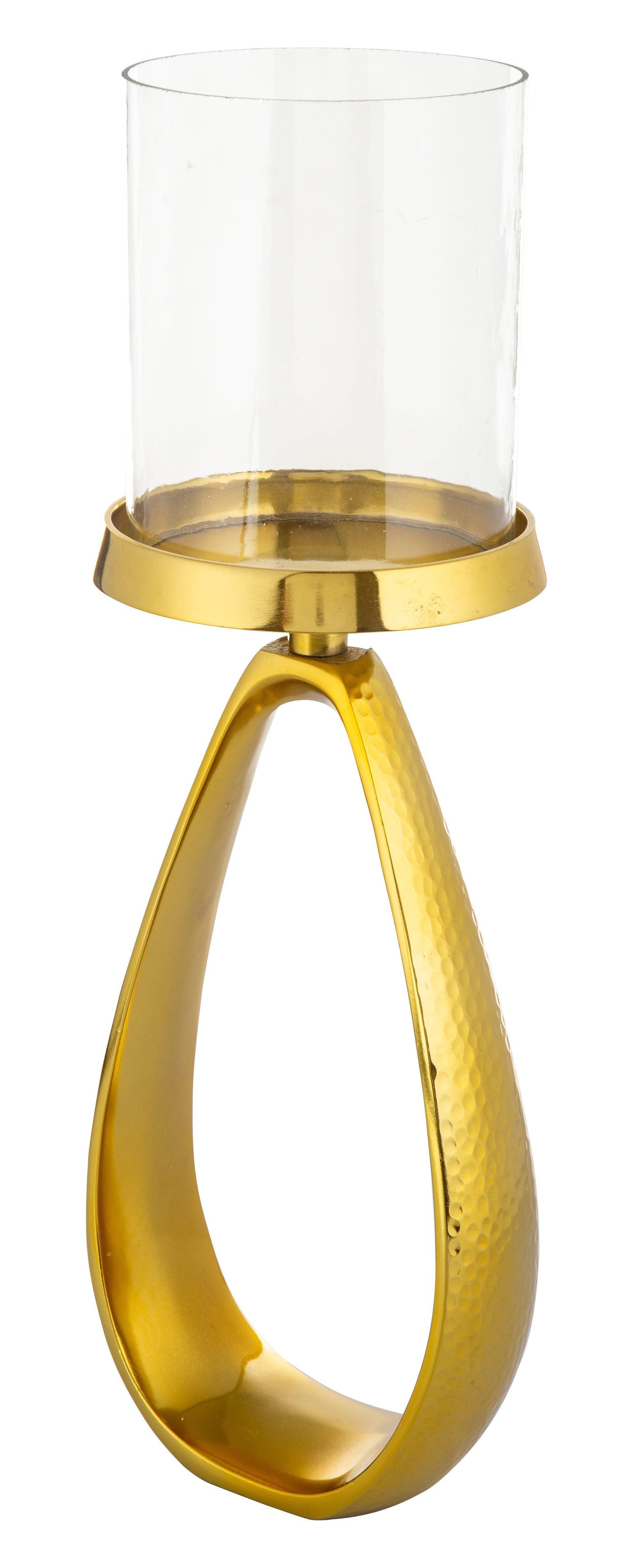 Buy Candle Stand - Golden Candle Holder Stand With Glass Cover For Home Decor by House of Sajja on IKIRU online store