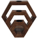 Buy Candle Stand - Handcrafted Hexagon Wooden Tealight Candle Holder Set of 3 by House of Sajja on IKIRU online store