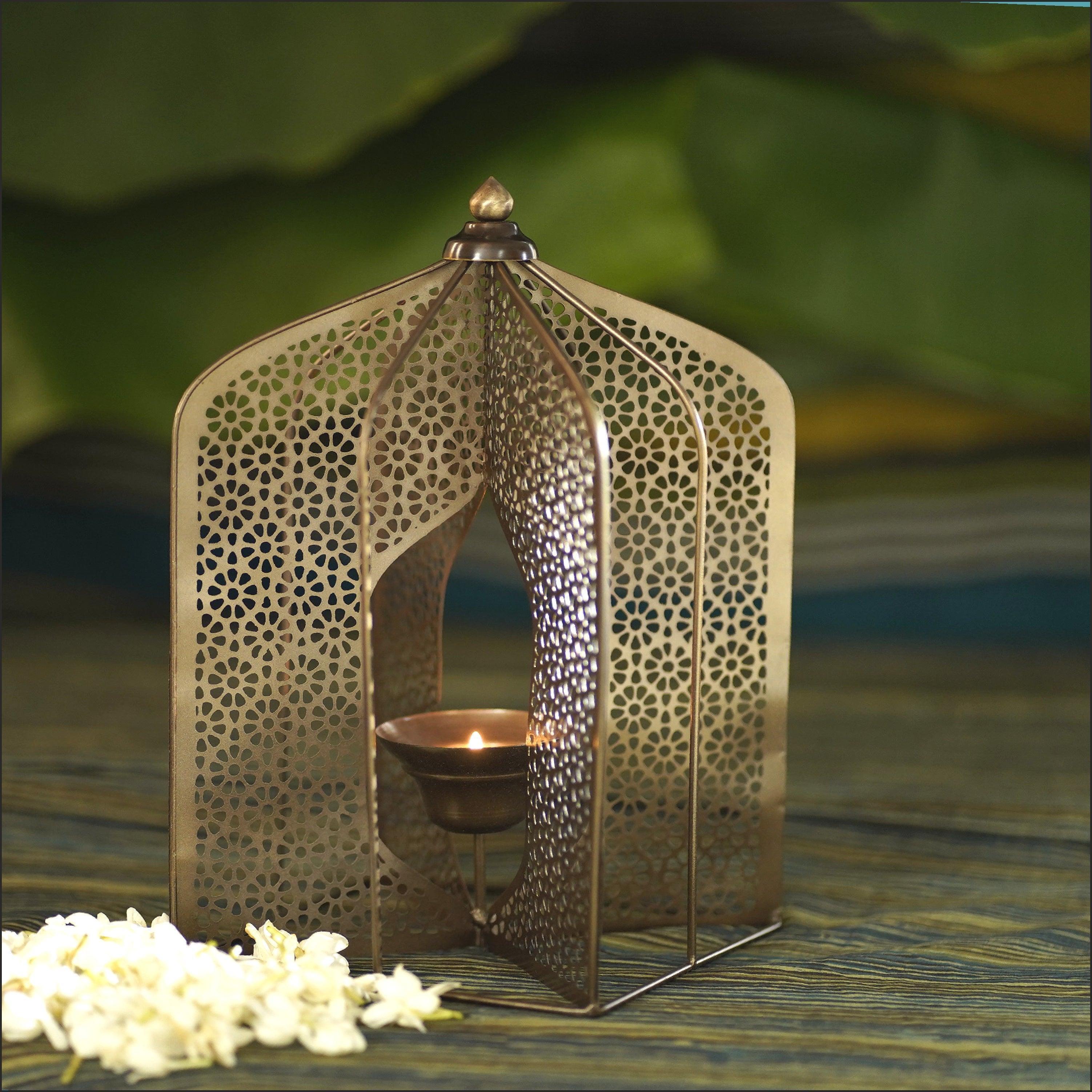 Buy Candle Stand - Metal Table T Light | Lamp Light For Home And Puja Essential by Courtyard on IKIRU online store