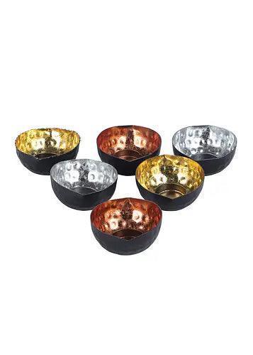 Buy Candle Stand - Metallic Decorative Eye Shape Tealight Candle Holder - Set Of 6 by Amaya Decors on IKIRU online store