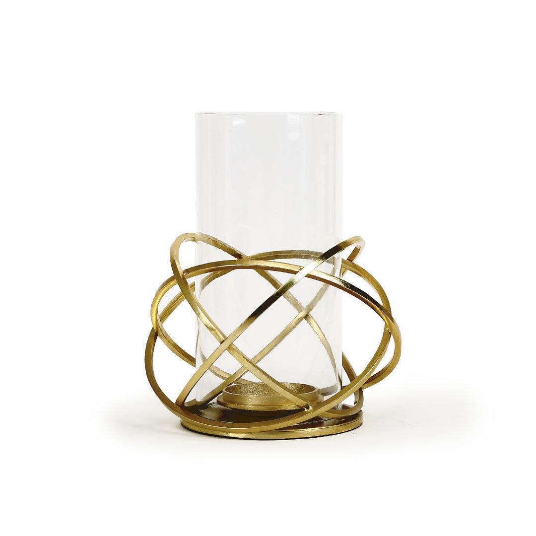 Buy Candle Stand - Orville Golden Tea Light Holder | Glass Candle Stand For Home Decor by Home4U on IKIRU online store