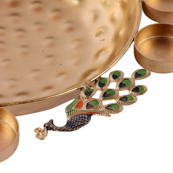 Buy Candle Stand - Peacock Urli with Tealight - Set of 3 by Amaya Decors on IKIRU online store