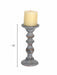 Buy Candle Stand - Rustic Grey Wooden Pillar Candle Stand | Tea Light Holder For Home Decor by Fos Lighting on IKIRU online store