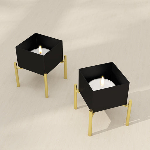 Buy Candle Stand - THE LAPPI COLLECTION - Black and Gold Candle Holder set by Restory on IKIRU online store