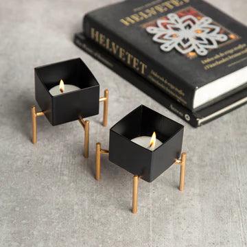 Buy Candle Stand - THE LAPPI COLLECTION - Black and Gold Candle Holder set by Restory on IKIRU online store