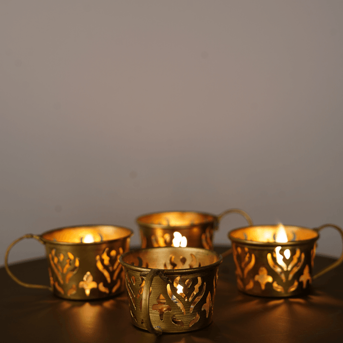 Buy Candle Stand - Victoria Tea Light Holder (Set of 4) by Anantaya on IKIRU online store