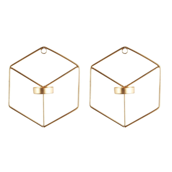 Buy Candle Stand - Wall Hexagon Tealight Holder - Set of 2 by Amaya Decors on IKIRU online store